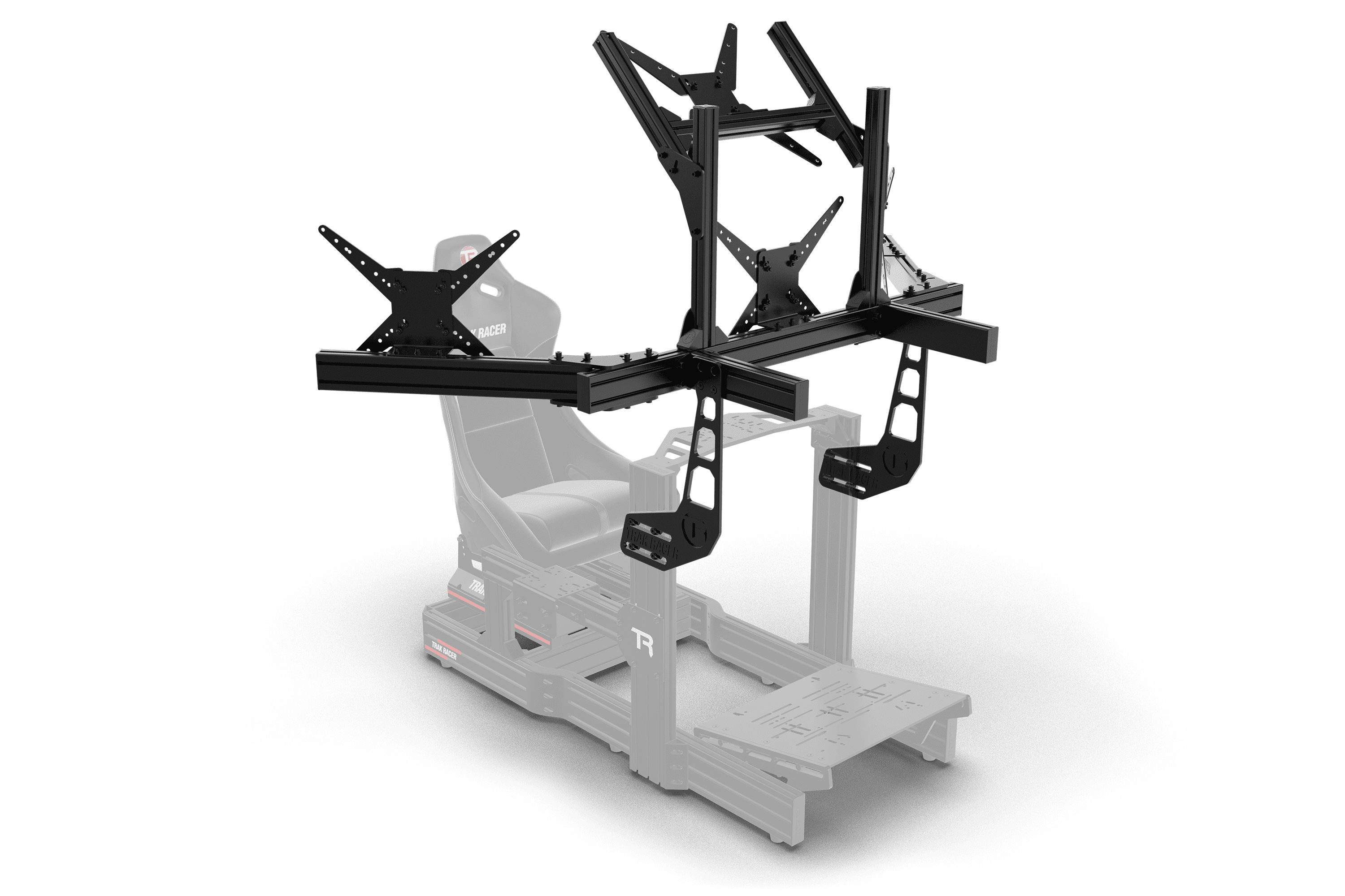 Large Cockpit-Mounted Quad Monitor Stand - 1200mm / 47.25" Wide - Image 6